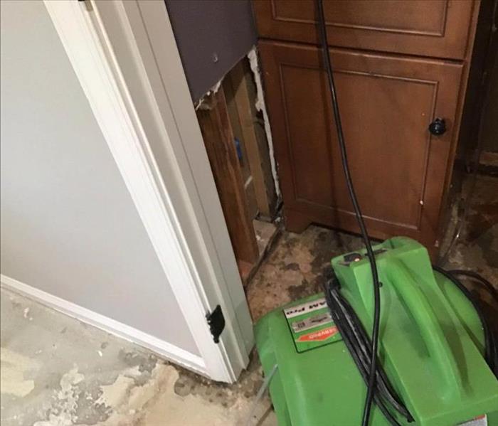 Flood cut in a home in the dining room