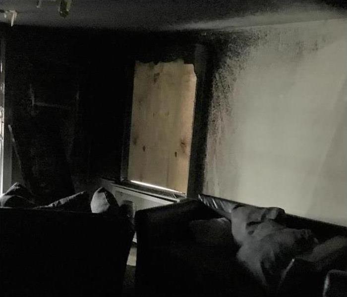 Inside of a home burned